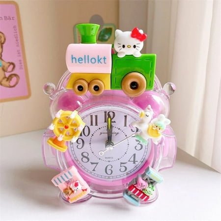 Sanrio HelloKitty MyMelody Cinnamoroll Alarm Clock Kawaii Anime Kitchen Timing Alarm Clock Mini Living Room Home Decoration Gift