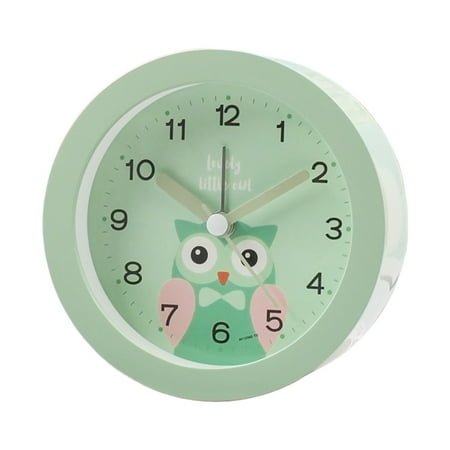 SDFGTstore Cartoon Animal Alarm Clock for Kids, Gentle Wakes up Tone, NoTicking, with NightLight Battery Powered (not Included)