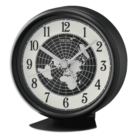 Seiko 4 Aero Alarm Clock, Black QXE067KLH