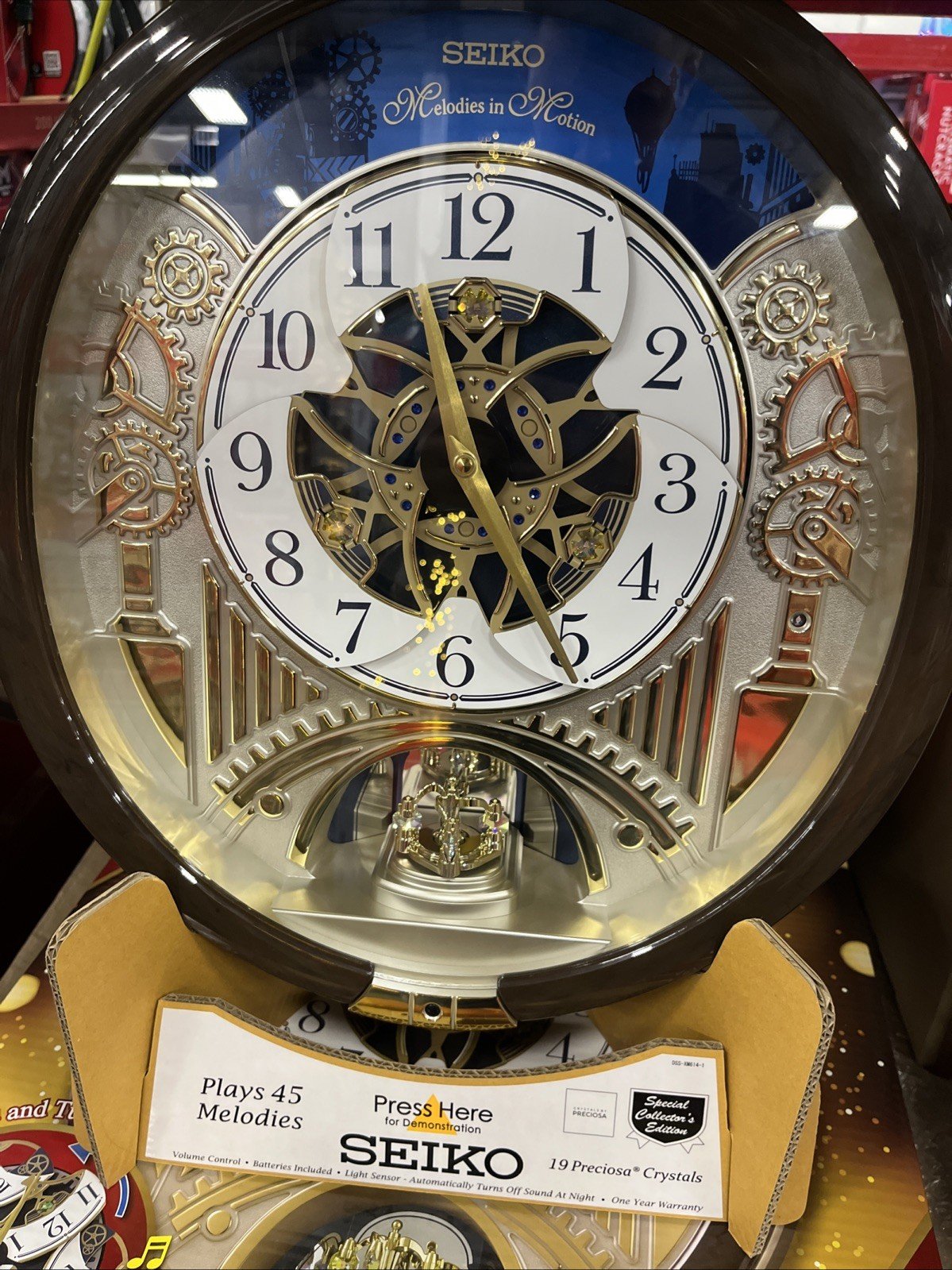 Seiko Melodies in Motion 2025 Golden Rhythm Musical Wall Clock Limited Edition