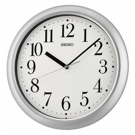 Seiko QXA787SLH Wall Clock, Silver-Tone