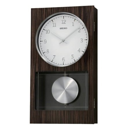 Seiko QXH046BLH Pendulum Wall Clock, Brown