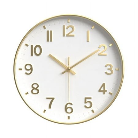 Silent Modern Clock for Wall, 3D Numbers Wall Clock for Kitchen Bedroom Living Room Office Classroom Decor Colour 2