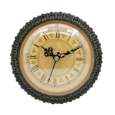 Silent Quartz Wall Clock – 150mm Round Antique Battery-Powered Clock for Bedroom, Living Room, Office & Hotel, Bronze Frame