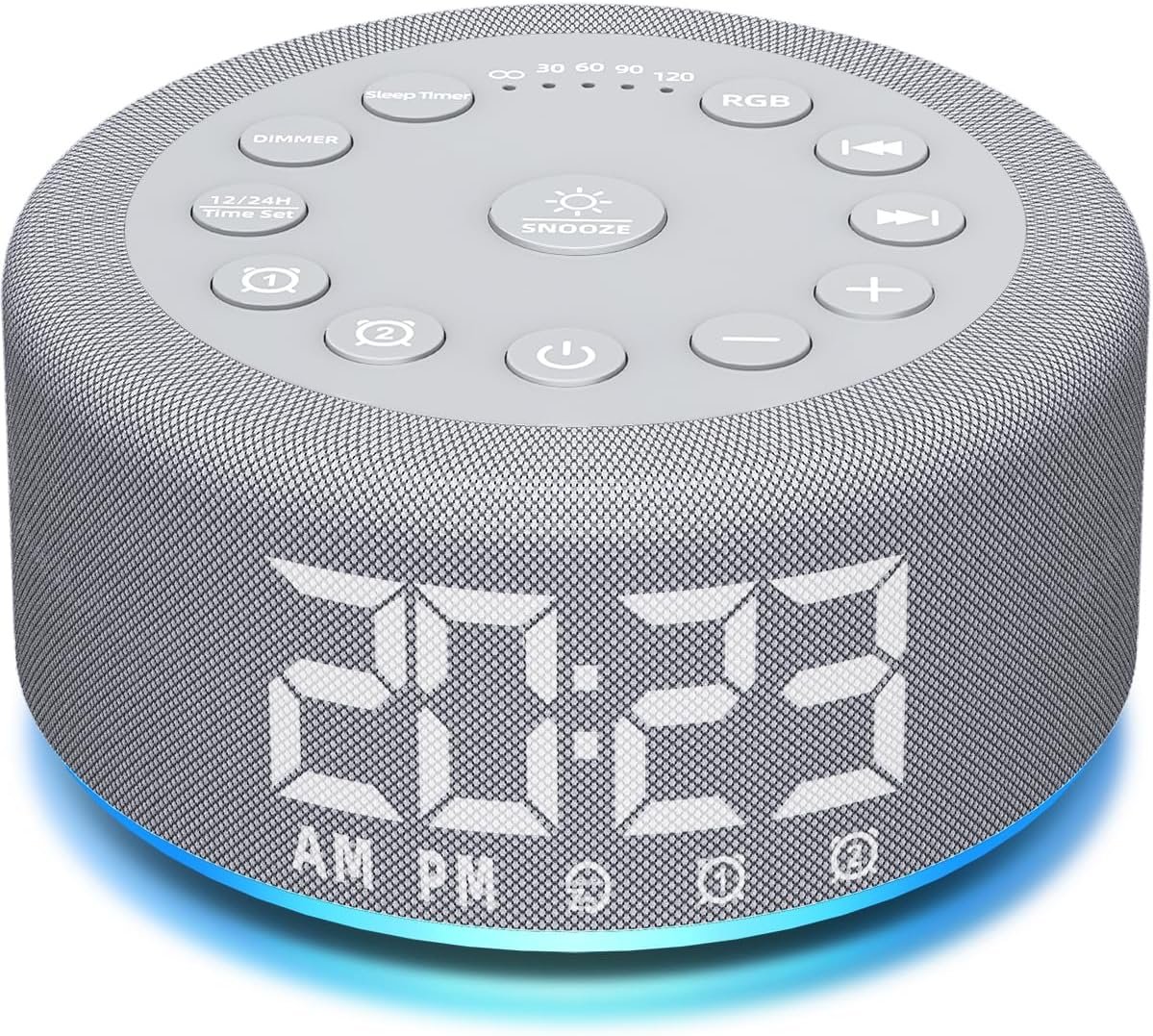 Sound Machine Alarm Clock Brown Noise White Noise Machine Night Light with Dual Alarms Backup Battery 30 Sleeping Sounds for Baby Kids Adults 32 Level Volume 5 Timers 15 Wake Up Sounds Memory Function