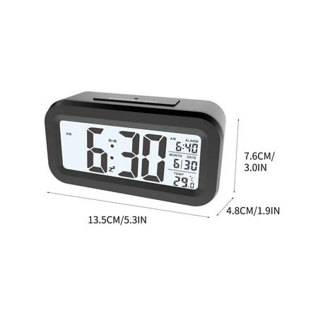 Speaker Docks and Alarm Clocks Temperature Version Smart Clock,Silent Clock,Electronic Clock,Light Sensing Alarm Clock,Snoozy Student Smart Lcd Alarm Clock