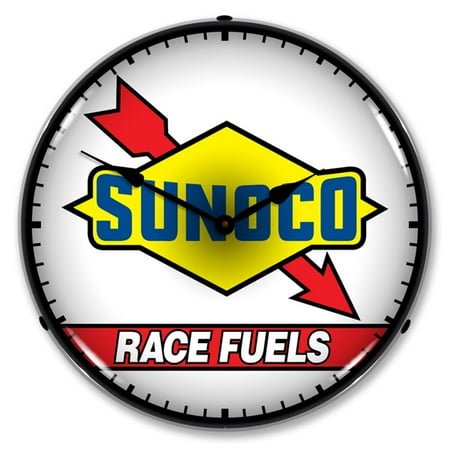 Sunoco Race Fuels LED Wall Clock, Retro/Vintage, Lighted, 14 inch