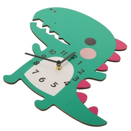 Supvox Kids Wall Clocks Dinosaur Shaped Silent Wall Clock Multi 1Pcs