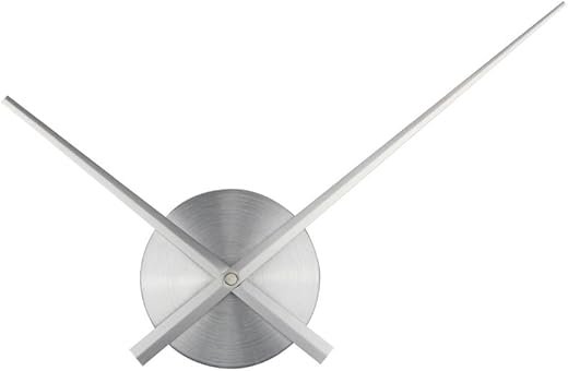 Timelike 3D Clock Hands, DIY Large Clock Hands Needles Wall Clocks 3D Home Art Decor Quartz Clock Mechanism Accessories (Silver)
