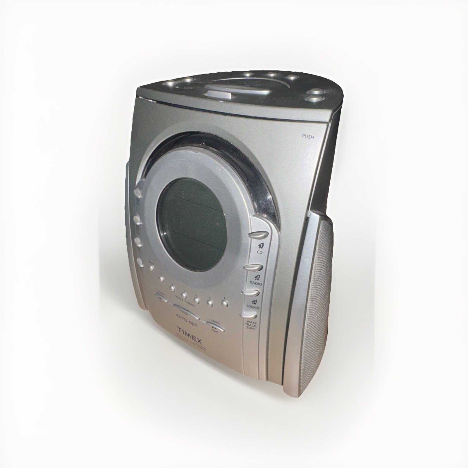 Timex T621T Nature Sounds CD Player Alarm Clock Radio-Tested Works & Sounds Good