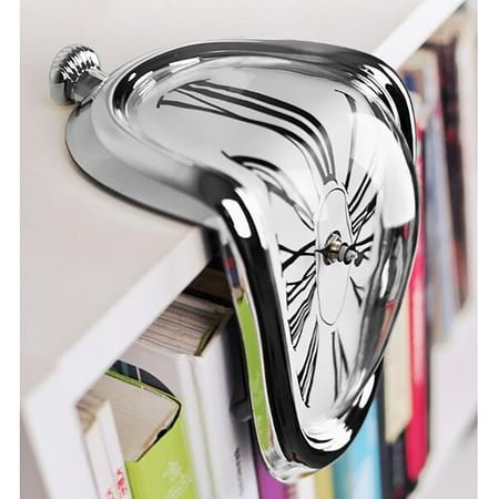 Todaioua Unique Decorative Wall Clock - Twisted Roman Numeral Design, Silent Non-Ticking Melting Clock for Living Room, Modern Art Timepiece, Surrealist Home Decor, Creative Gift Idea