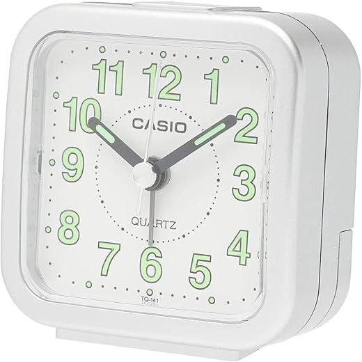 Travel Clock TQ-141-8JF Casio TQ-141-8JF silver metallic (Japan Import) by Casio