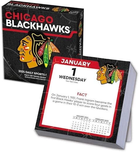 TURNER SPORTS Chicago Blackhawks 2025 Box Calendar (25998053084)