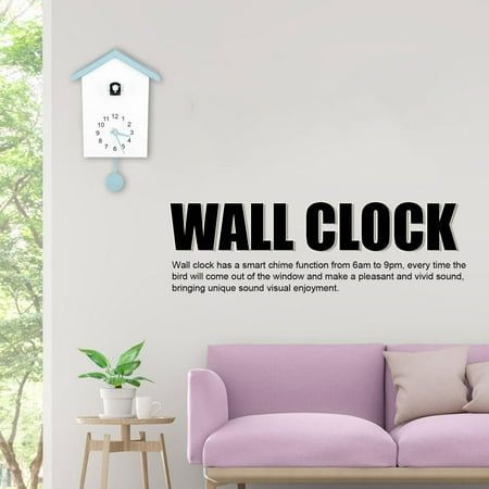 Unique Bird Sound Wall Clock, Stylish Home Décor With Silent Movement, Adjustable Volume, 57,60dB