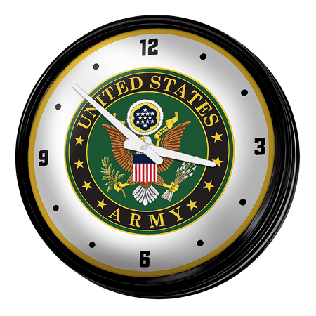 US Army: Seal - Retro Lighted Wall Clock