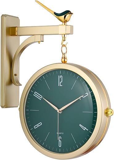 Best Vintage Inspired Round Double Sided Wall Hanging Clocks