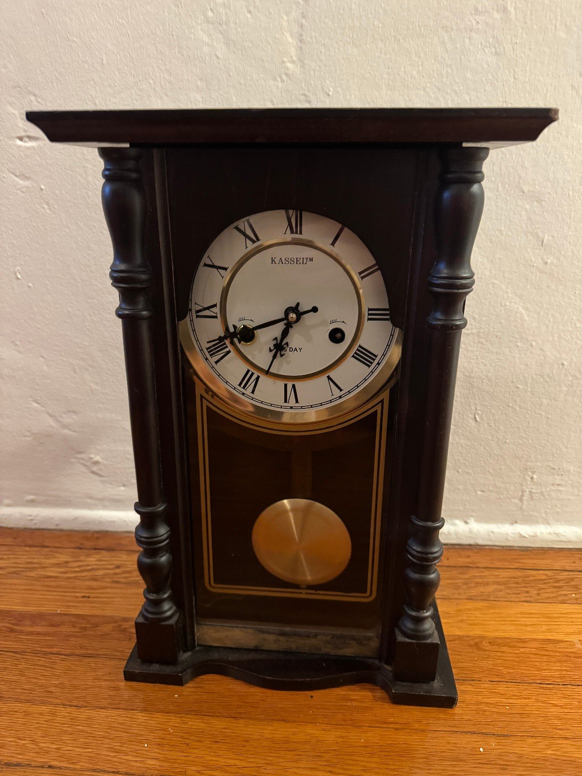VINTAGE KASSEL™ 31 DAY WALL CLOCK WITH COIL GONG, 20 INCHES TALL, 12 INCHES WIDE