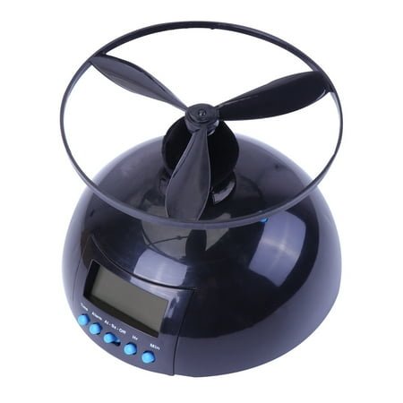 Viveous Digital Lazy Alarm Clock Rolling Alarm Clock LED Display Bedroom Loud Helicopter Screw- Propeller Clock Annoying Alarm Clock Flying Backlight Without