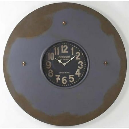 Wall Clock PARIS Fleur De Lis Magnets Iron Brass New ZT-1507