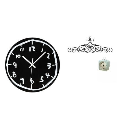 Wall Clock Scroll Wall Art Decorative Clock Acrylic Material Modern Minimalist Design for Office Living Room Kitchen