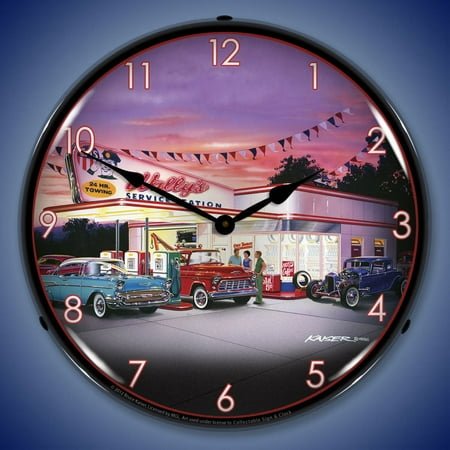 Wallys Wall Clock, Lighted: Bruce Kaiser