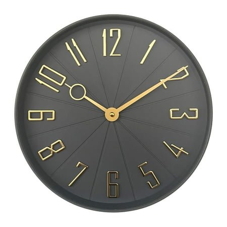 Westclox 12 Gray & Gold Modern Analog QA Wall Clock