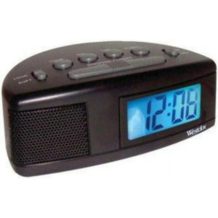 Westclox Black Super Loud LCD Alarm Clock