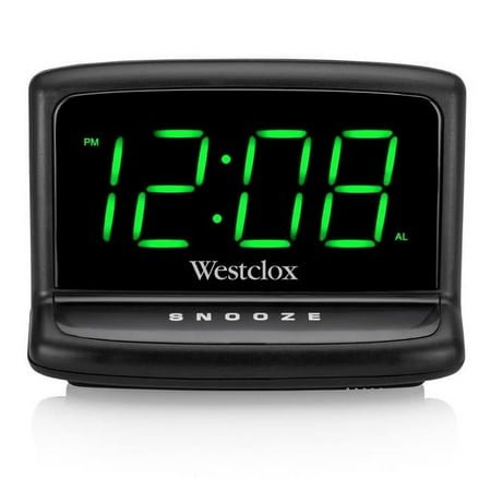 Westclox Large 1.4” LED Black Digital Alarm Clock - Model# 71035
