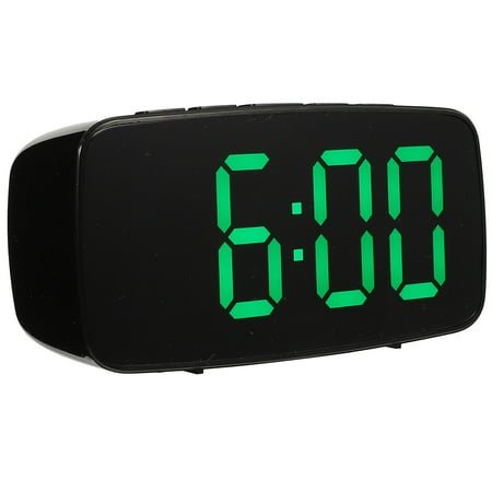 WHAMVOX Digital Alarm Clock LED Battery Operated Clocks Travel Green