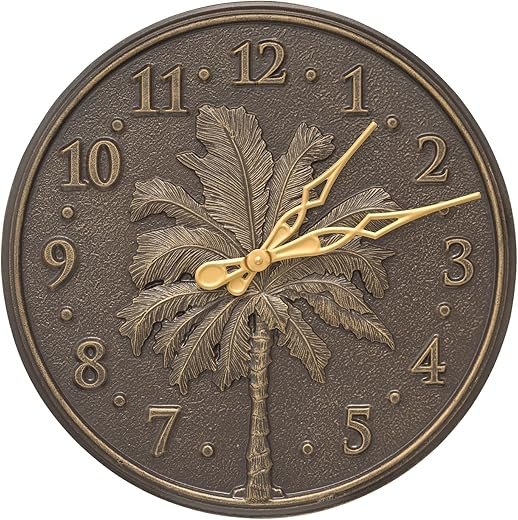 Best Palm Plaque Wall Clocks