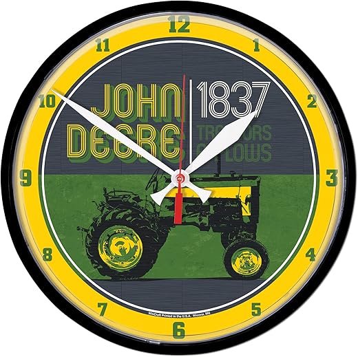 WinCraft John Deere Clock Round TRACTORSIDE