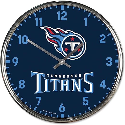 WinCraft Tennessee Titans Chrome Wall Clock