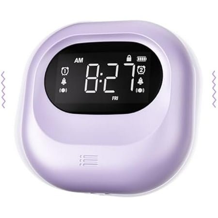 wonima99 Vibrating Alarm Clock for Heavy Sleepers, Rechargeable Battery Operated Bed Shaker Under Pillow, Cordless, Weekday/Weekend Dual Alarms, Travel Digital Clock for Hearing-impaired