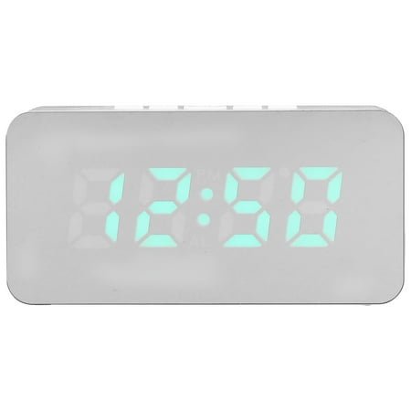 Worgeous Electronic Clocks Alarm with Light Retro Wall Calendar White