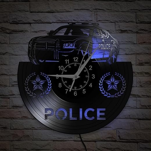 Best Police Officer Neon Wall Clocks