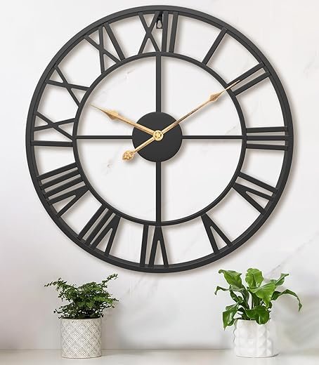 Best Large Wrought Iron Roman Numeral Wall Clocks