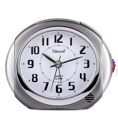 4 Non-Ticking Alarm Clock with Backlight, Silent with No Ticking Analog Quartz, Battery Operated