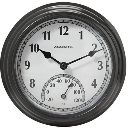 Acu-Rite Indoor Outdoor Clock Thermometer