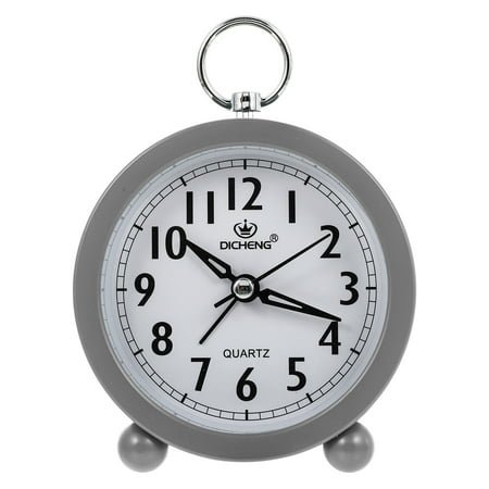 Adorable Grey Plastic Alarm Clock for Home Use with Elegant Design and Quality 6.5 Inches