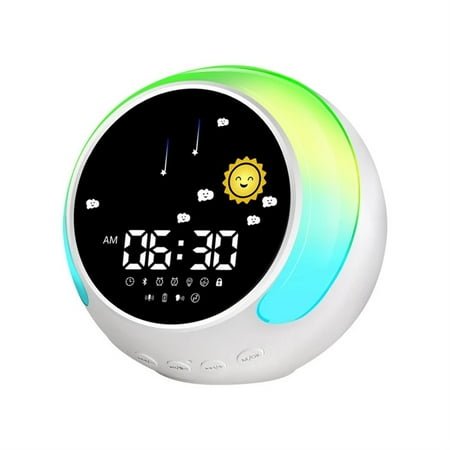 Alarm Clock for Kids, Kids Alarm Clock for Girls Sleep Trainer with Wake Up Light, Music Player&Digital Clock ,Excellent Visual Experience