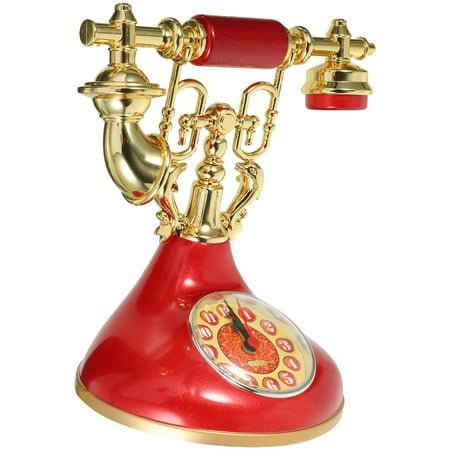 Alarm Clock Sharp Digital Clocks Retro Vintage Rotary Phone Student Red