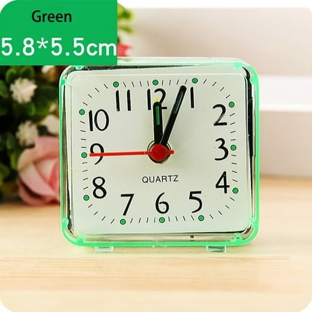 Alarm Clock under $5! CQCYD Small Bed Compact Travel Quartz Alarm Clock, Cute Portable Clock for Student Desk, Silent Beep Alarm for Bedroom, Battery Operated Mini Clock for Home Office