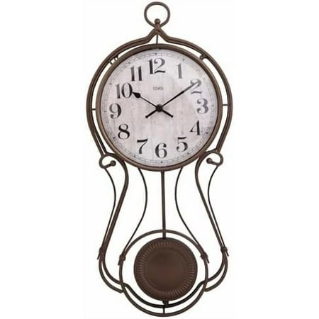 Antique Metal Pendulum Wall Clock - Elegant Regulator Clock for for Living Room & Home Decor & Kitchen Decor & Wall Décor