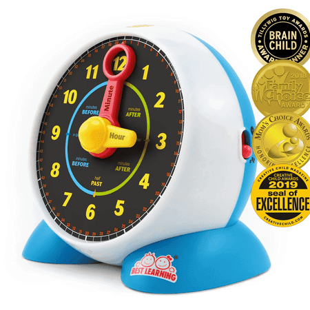 BEST LEARNING Interactive Talking Clock Toy for Kids 3-6 Years - Teaches Time with Quiz & Sleep Mode