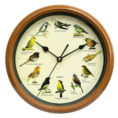 Bird Wall Clock 10 -Birds Chirping Wall Clock Time, Retro American Creative Living Room And Bedroom Clock