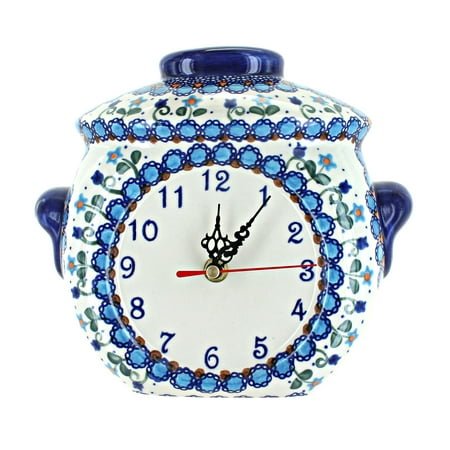 Blue Rose Polish Pottery Savannah Wall Clock