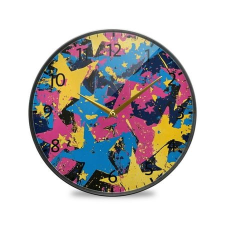 BZSMCE Wall Clock Acrylic Size：9.5*9.5in/11.9*11.9in Starry Kaleidoscope Design Pattern Clock