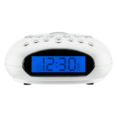 Conair Soothing Sounds and Relaxation Clock Radio, White