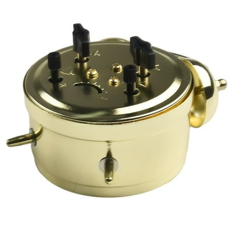 Creative Gold Alarm Clock Horseshoe Mechanical Alarm Clock Manual Wind Up Vintage Metal Clock for Living Room Bedroom Decoraton