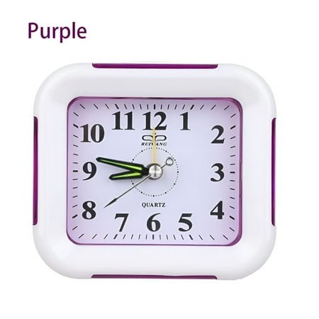 DESIGNICE Quartz Alarm Clock with Night Light No Tick Snooze Silent Small Bedside Clocks,Alarm Clocks with Large Numbers
